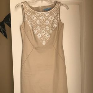 Antonio melani sleeveless khaki dress beading